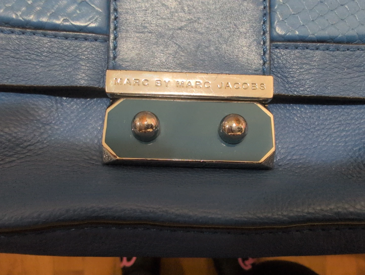Marc by Marc Jacobs Blue Leather Shoulder Bag - photo 3