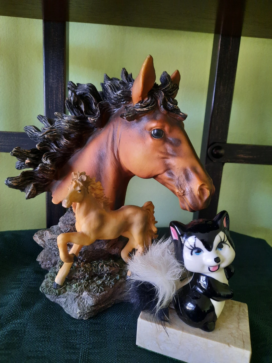 Horse and Skunk Figurines