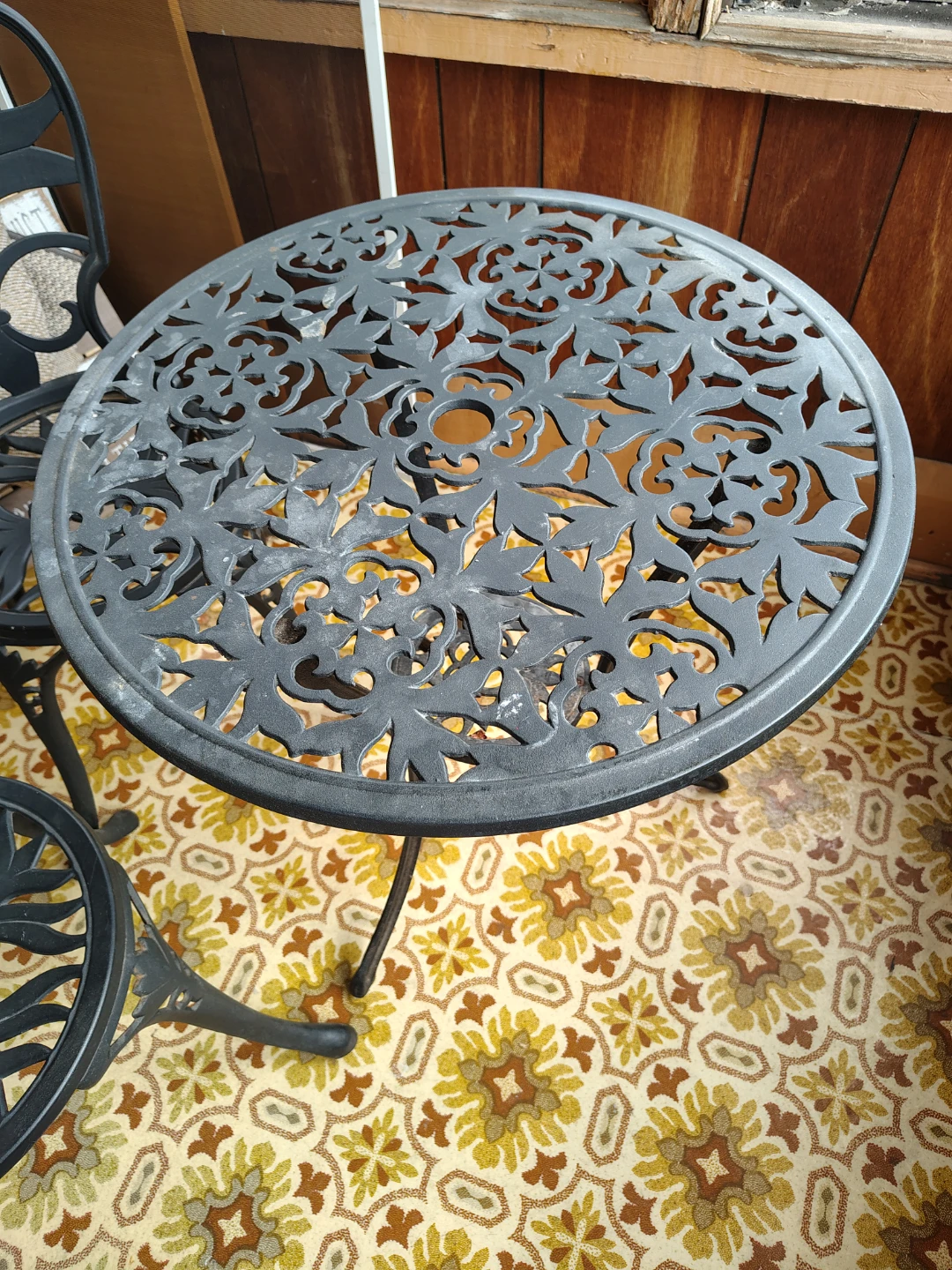 Ornate Metal Bistro Set (Table and 2 Chairs) - photo 4