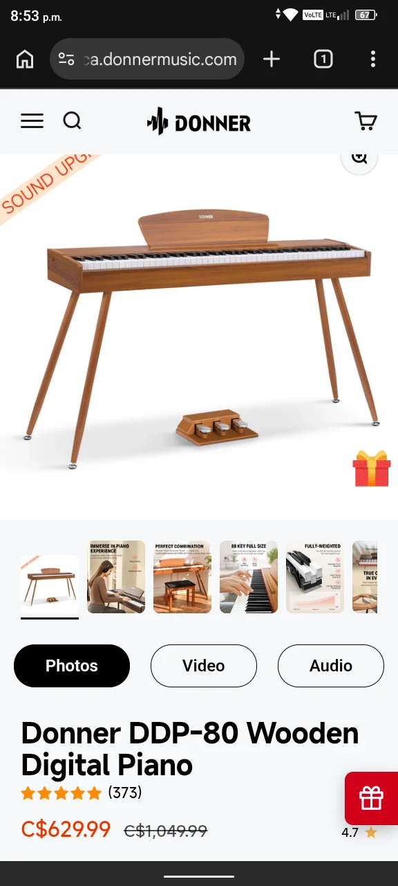 Digital Piano with Stand and Pedals - photo 5