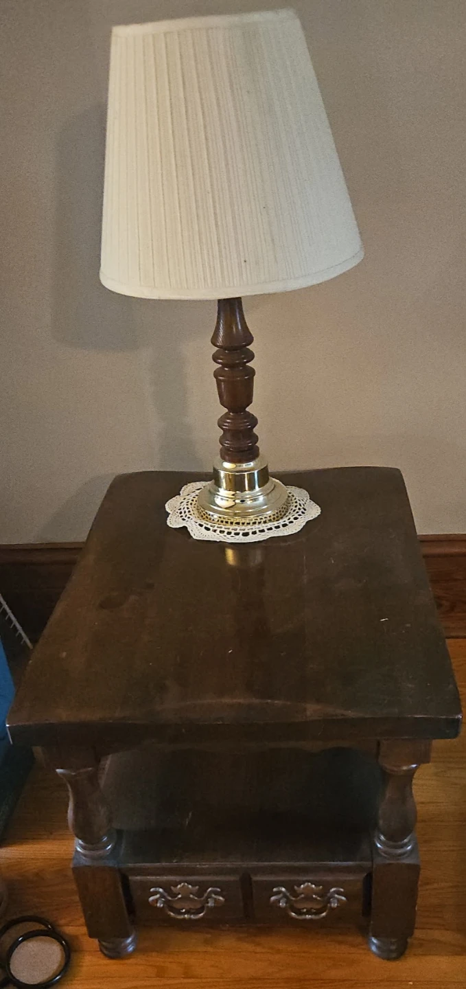 Wooden End Table with Drawer