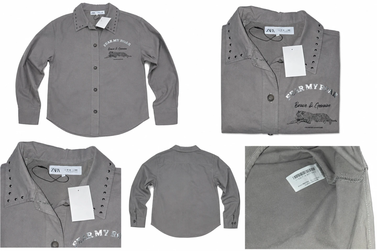 Zara Girls Button-Up Shirt Size 9-10 (140 cm) - New With Tags - - photo 2