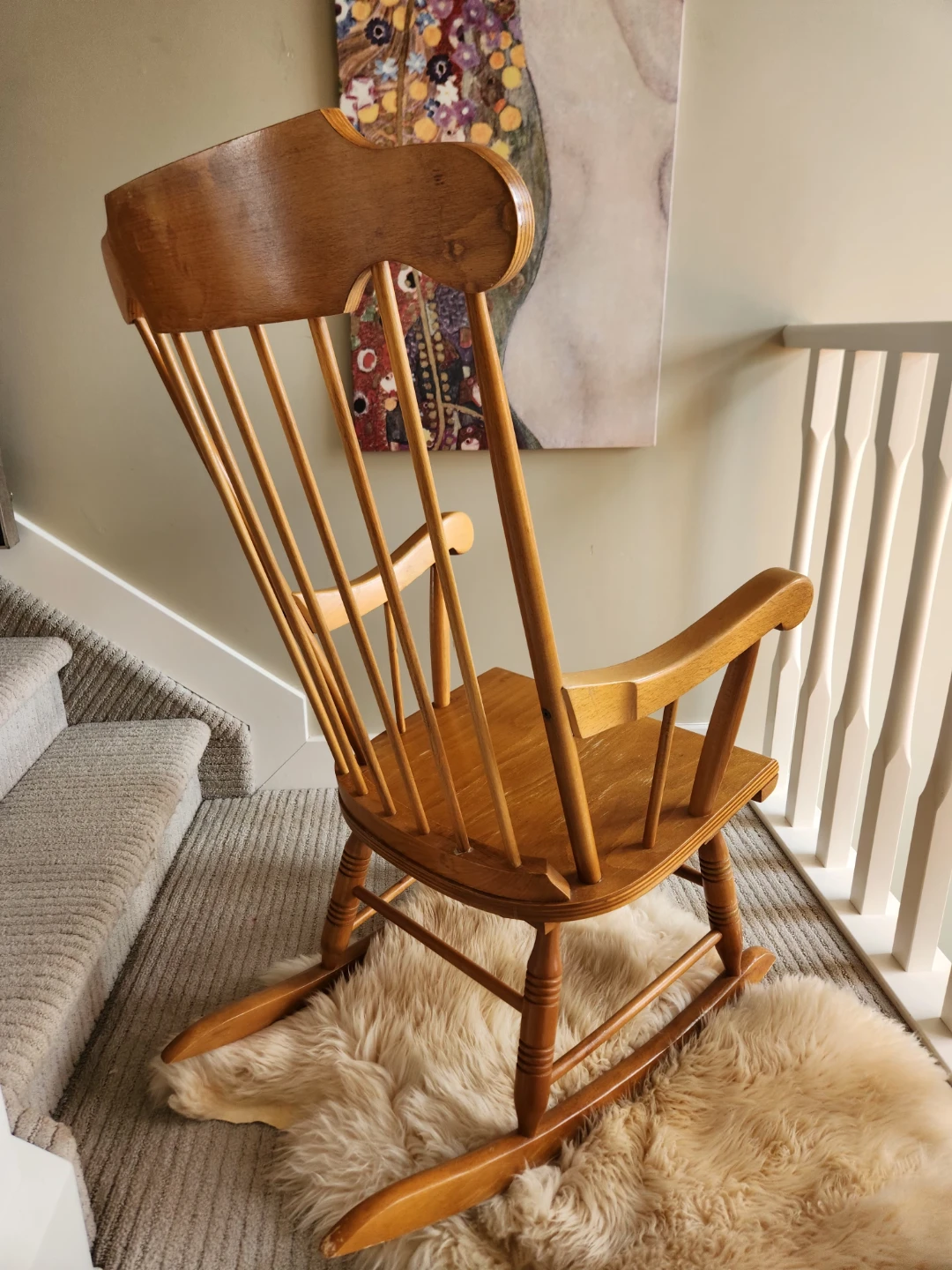 NICHOLS & STONE  mid-century Colonial style BOSTON ROCKER - photo 2