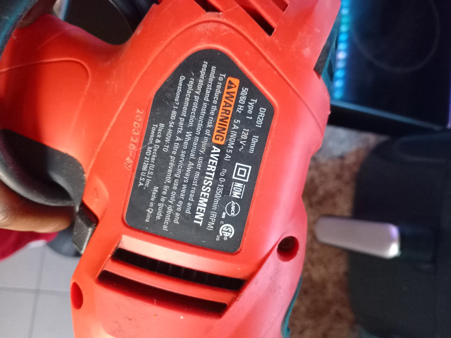 Black+Decker DR201 Corded Drill - photo 2
