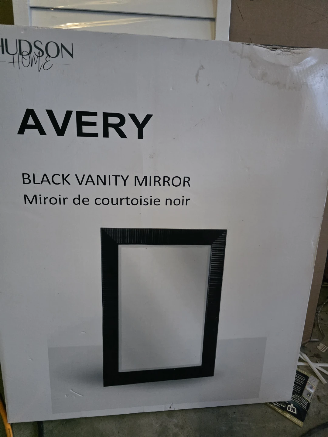Avery Black Vanity Mirror