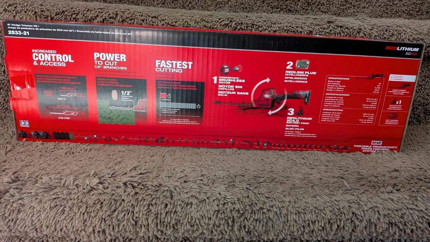 Milwaukee M12 FUEL Hedge Trimmer Kit 2533-21 - photo 3