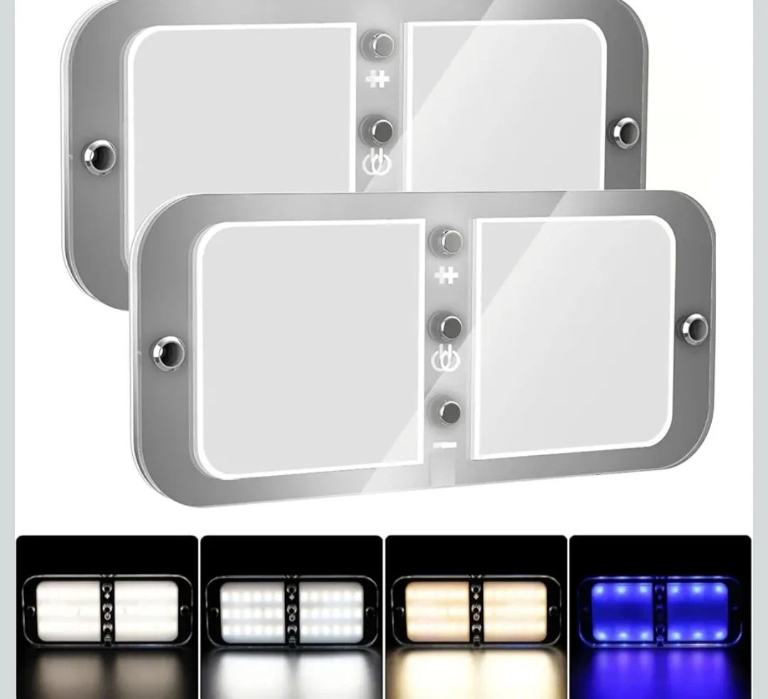 BlueFire RV LED Dimmable Dome Lights (2 Pack)