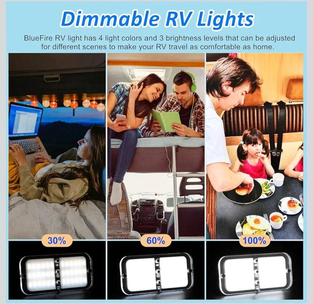 BlueFire RV LED Dimmable Dome Lights (2 Pack) - photo 3