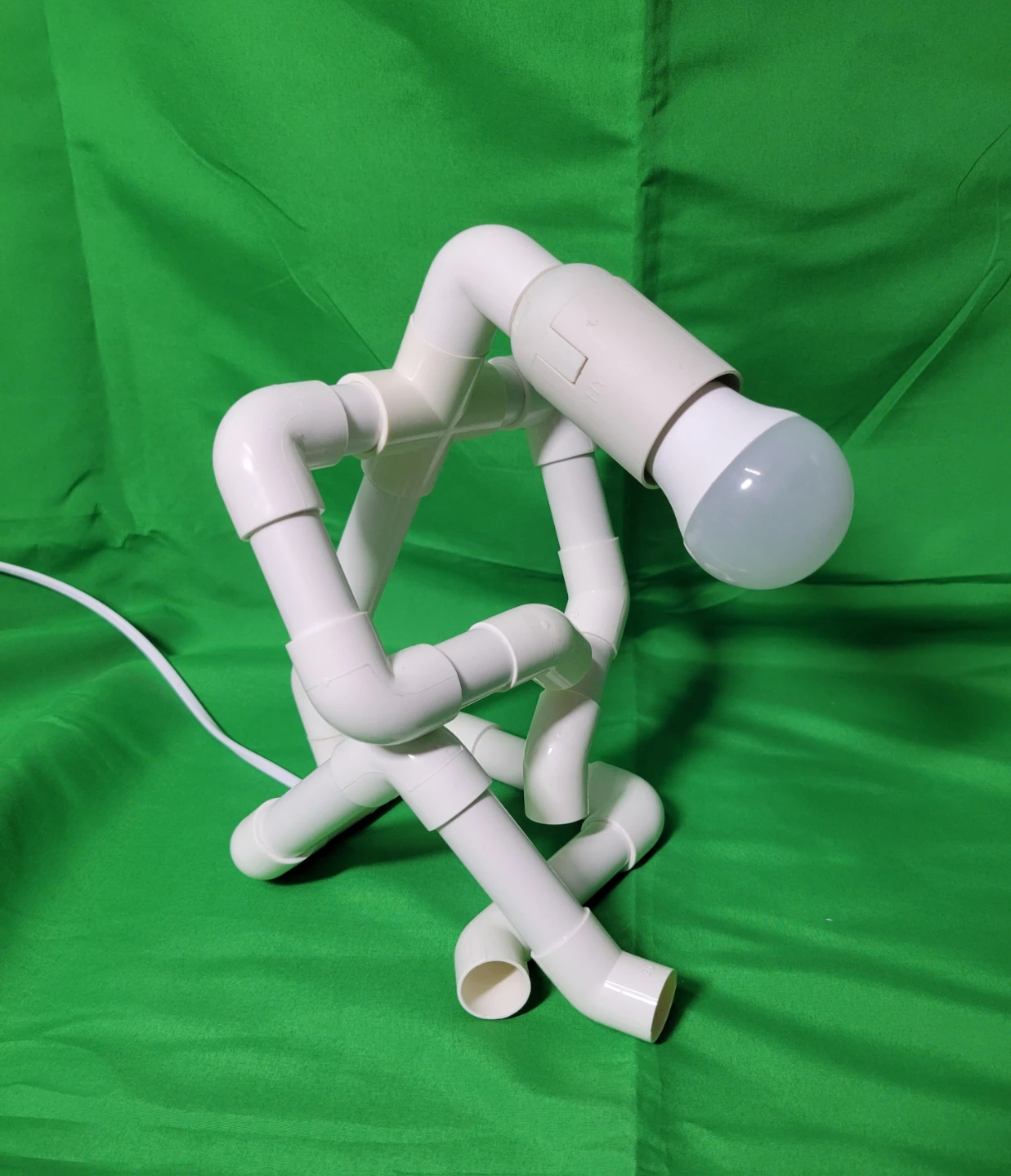 Unique Handmade PVC Pipe Robot Figure Lamp