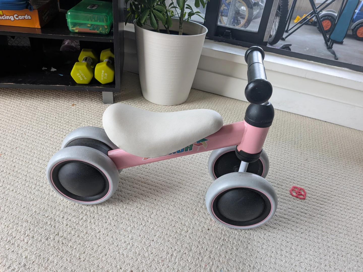 Pink 4-Wheel Balance Bike for Toddlers - photo 2