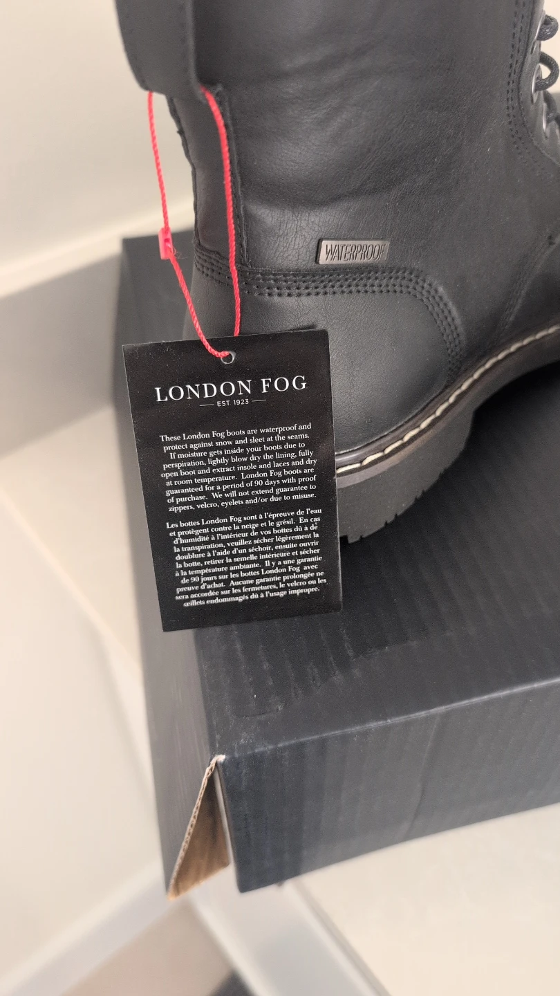 London Fog Men's Waterproof Winter Boots - Black
