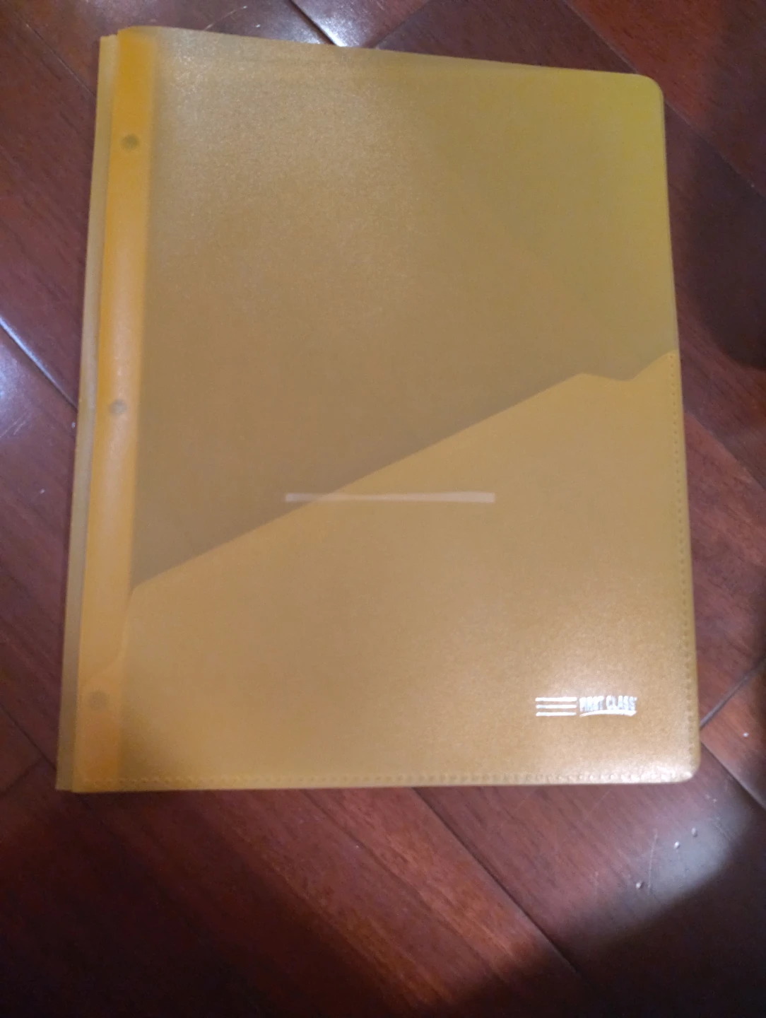 First Class yellow portfolio binder