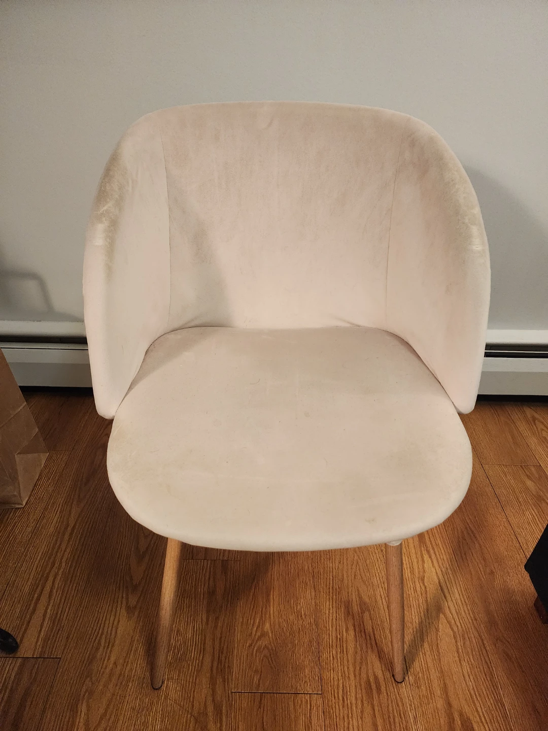 Pink Velvet Accent Chair