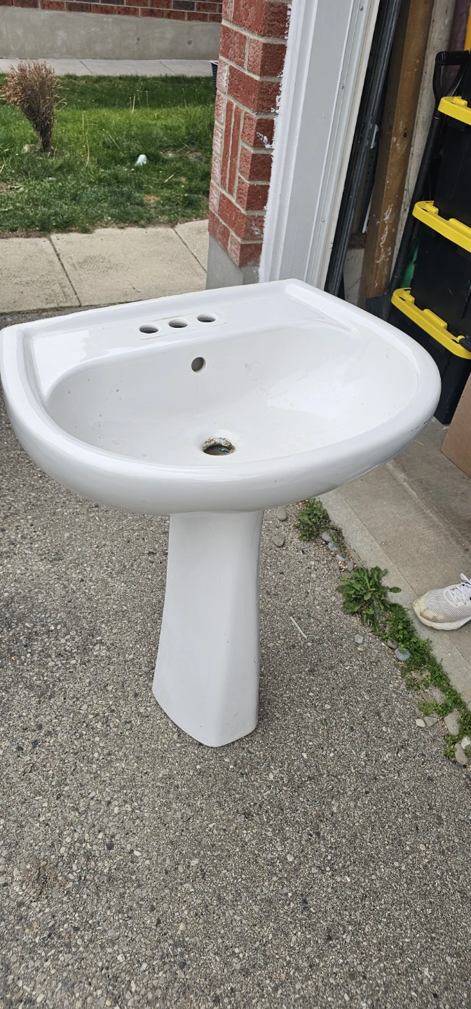 White Pedestal Sink
