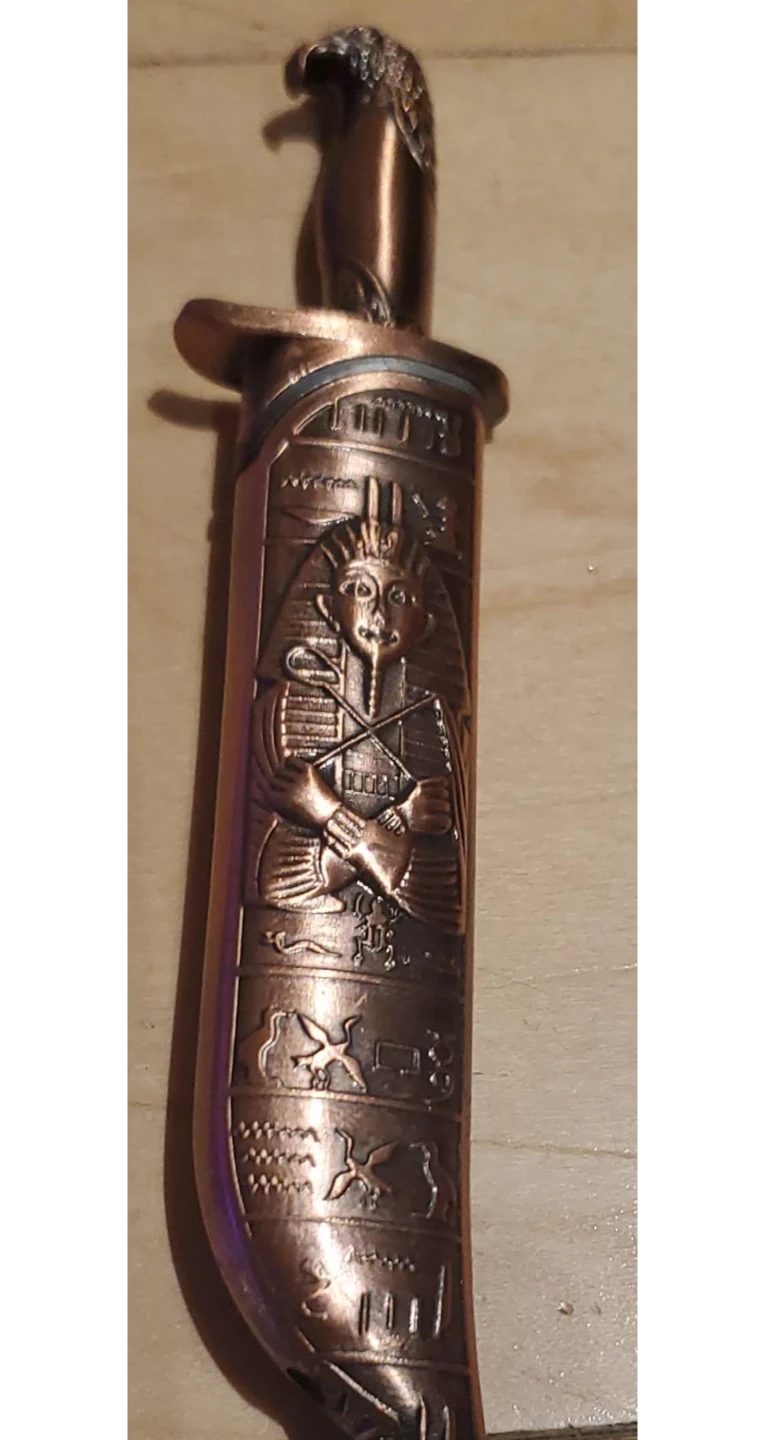 Decorative Egyptian-themed Metal Lighter