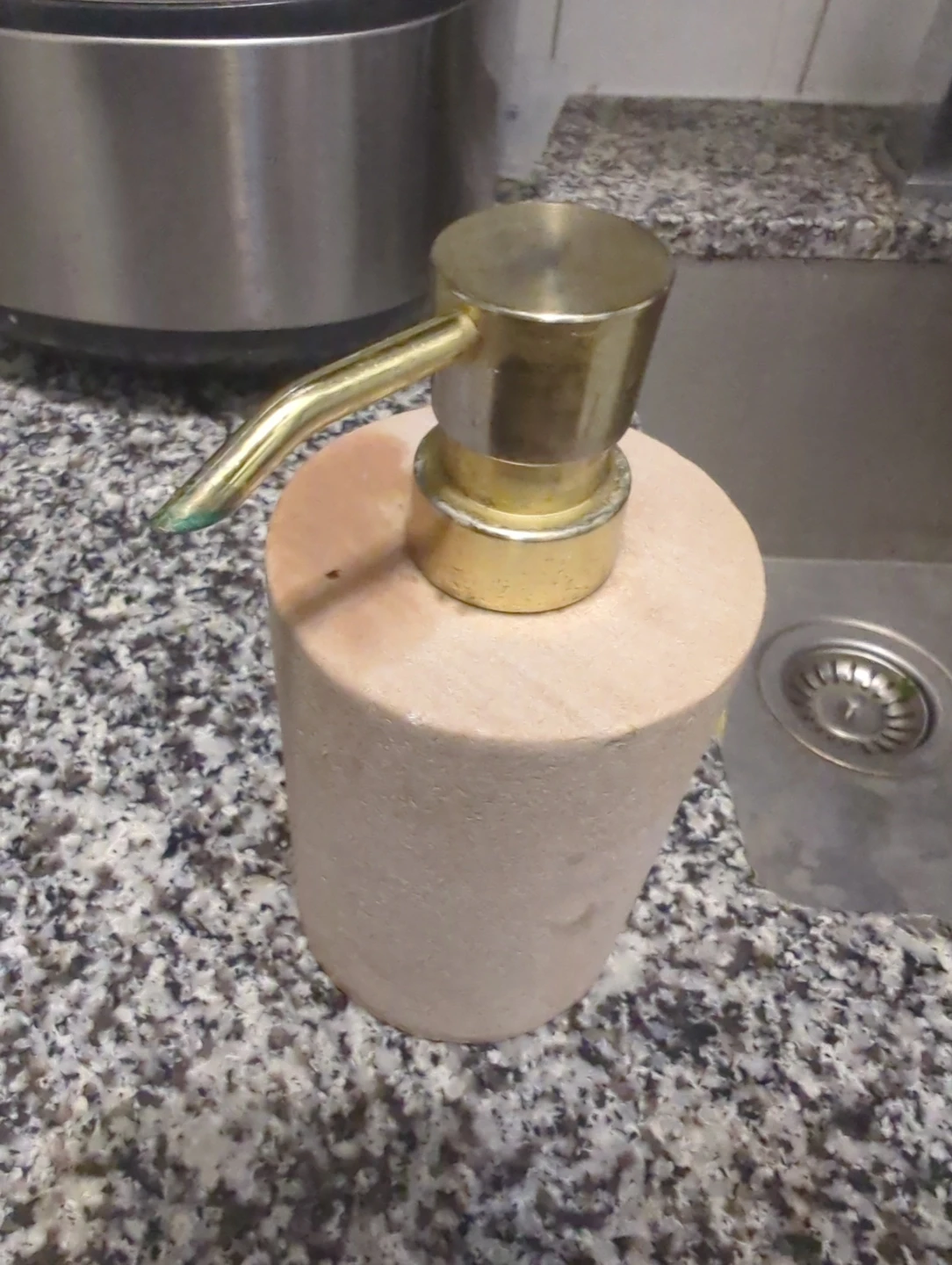Wood and Brass Soap Dispenser #free