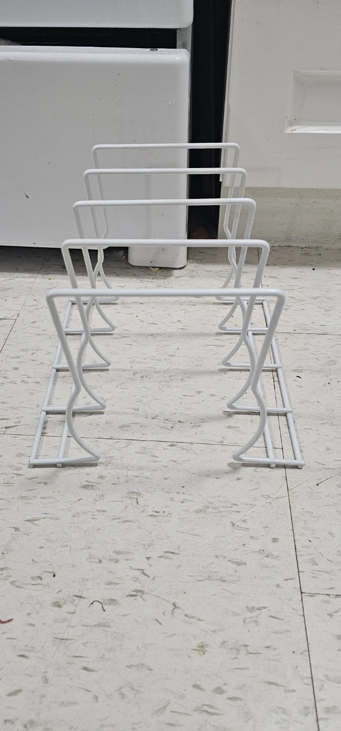 White Metal Lid Organizer Rack - photo 2