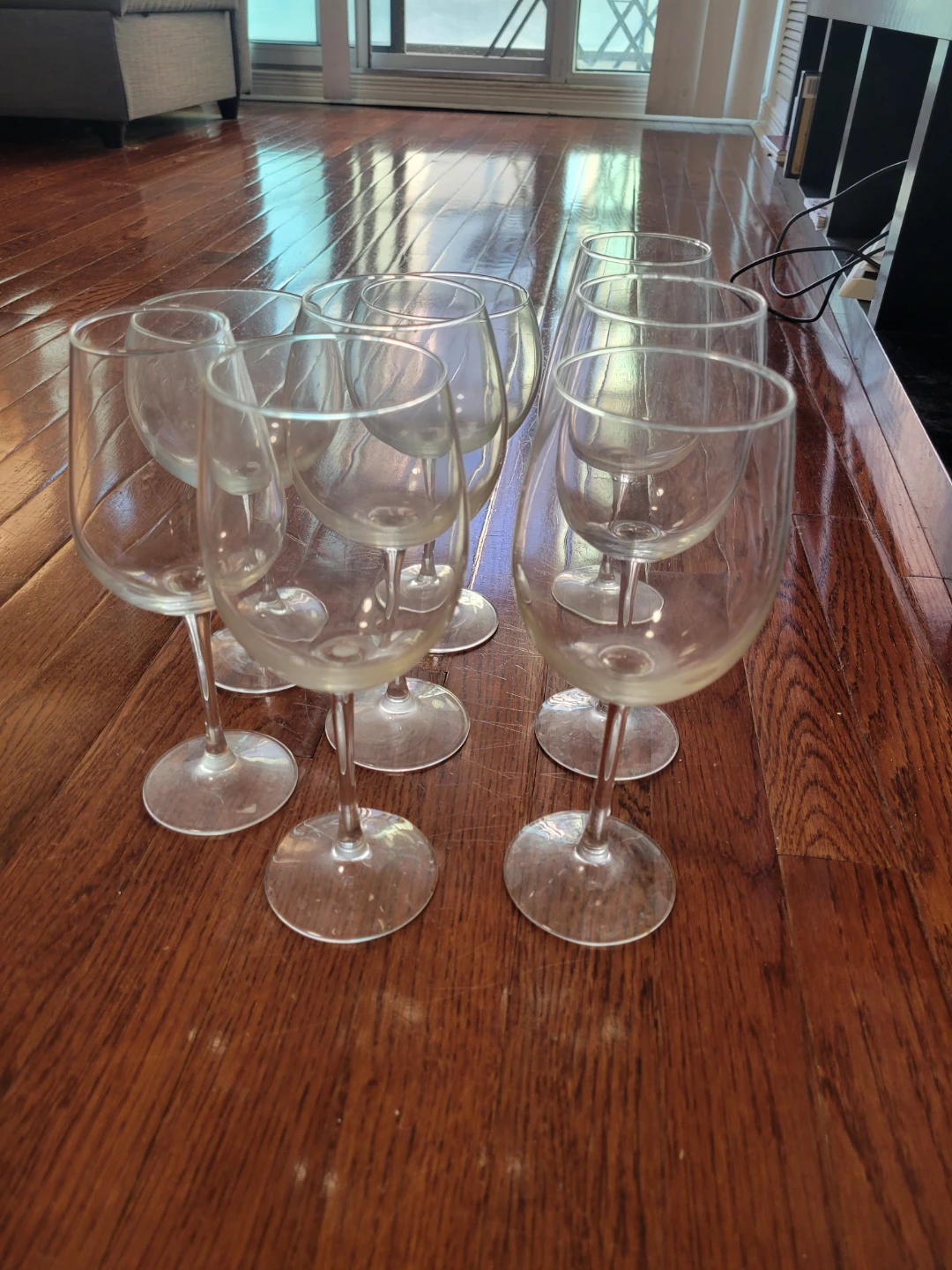 8 Assorted Wine Glasses