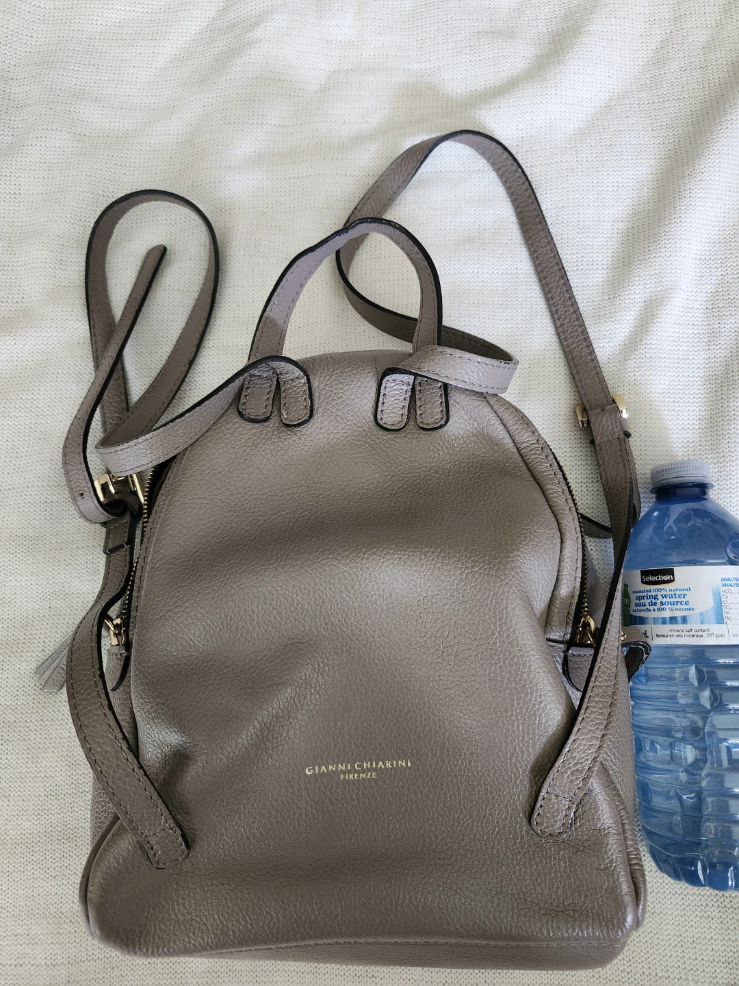 Gianni Chiarini Firenze Leather Backpack Grey