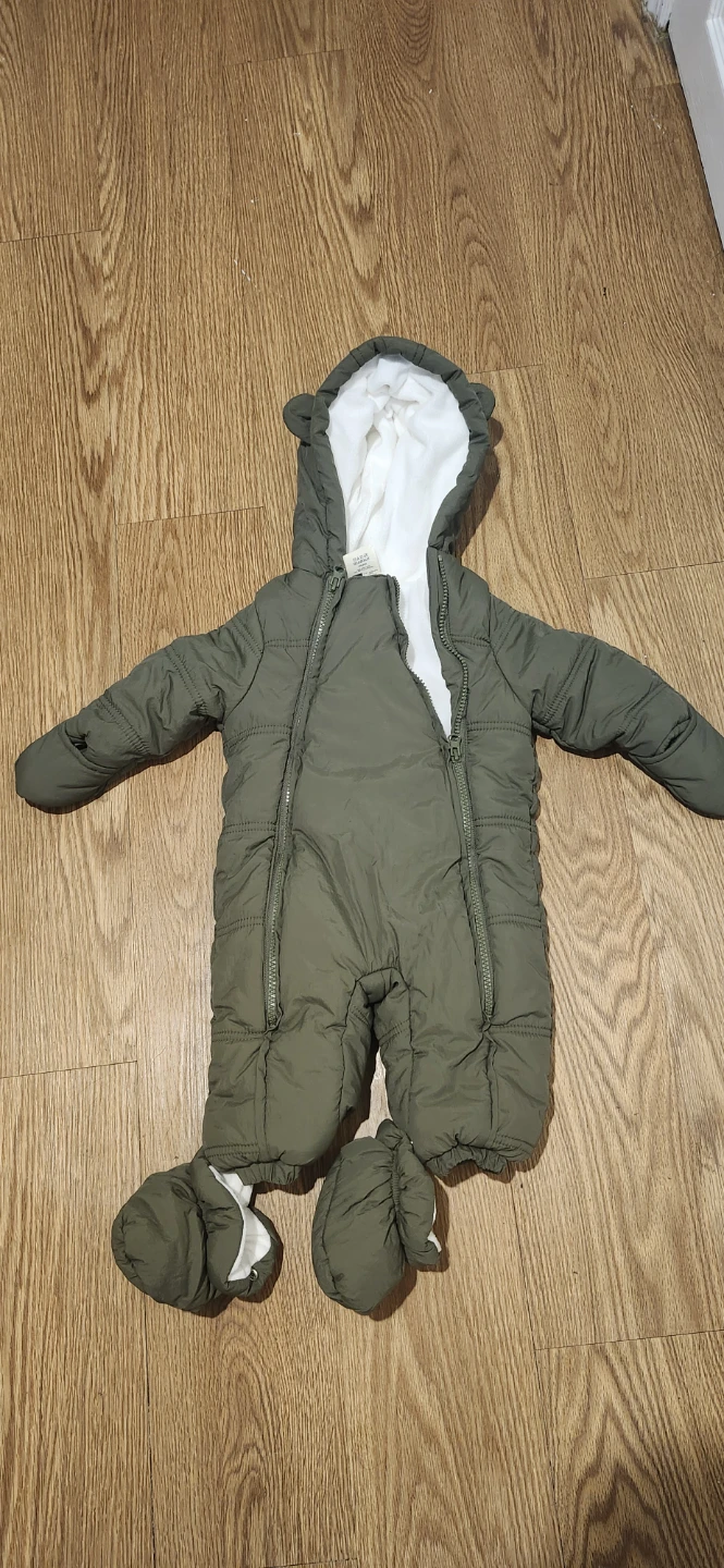 Baby Snowsuit Winter Pramsuit Hooded Outfit - photo 2