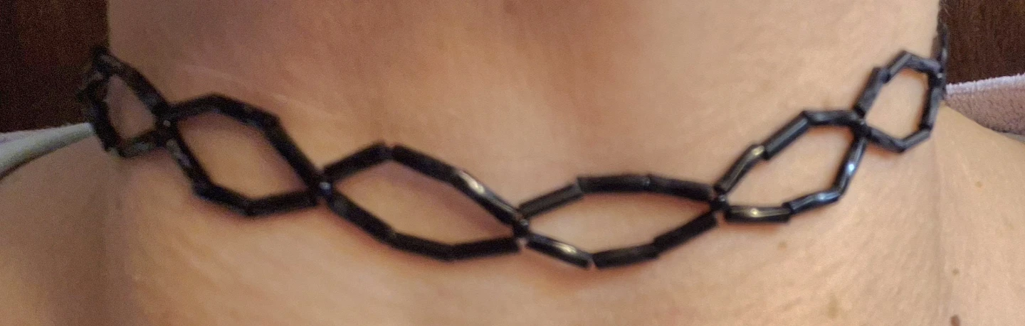 new Black Beaded Choker Necklace - photo 3