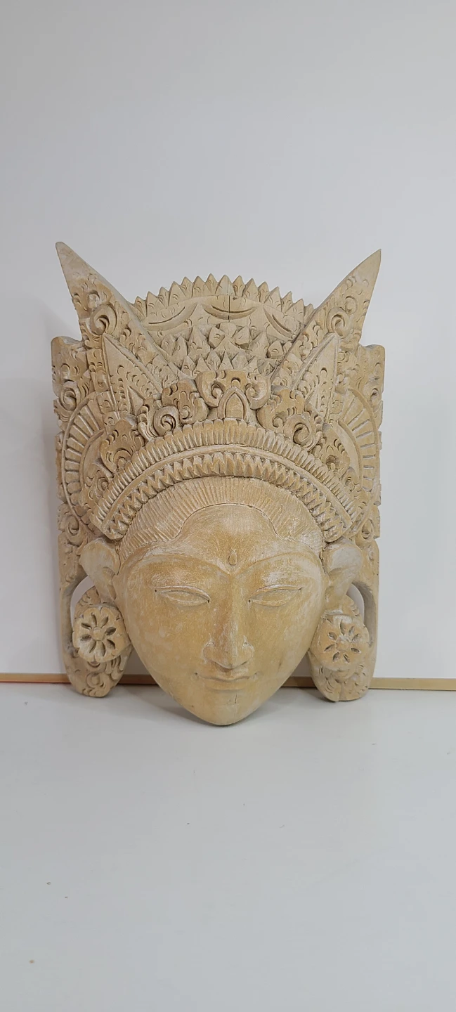 Indonesian Handmade Wood Sculpture / Mask - Goddess Cili - photo 5