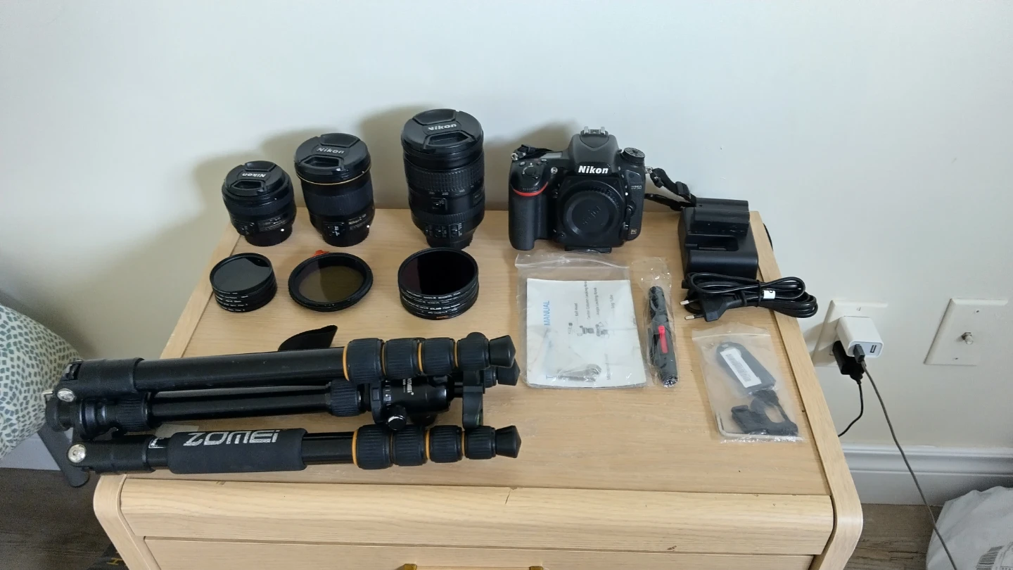 Nikon D750 + 3 lenses