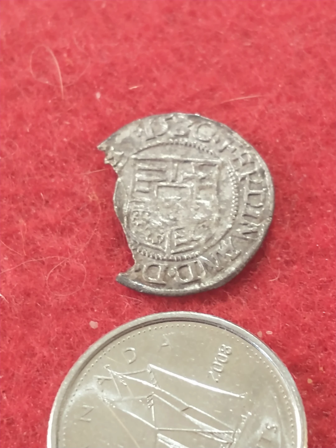 Rare 1530 Kingdom of Hungary Ferdinand I medieval silver denar - photo 3