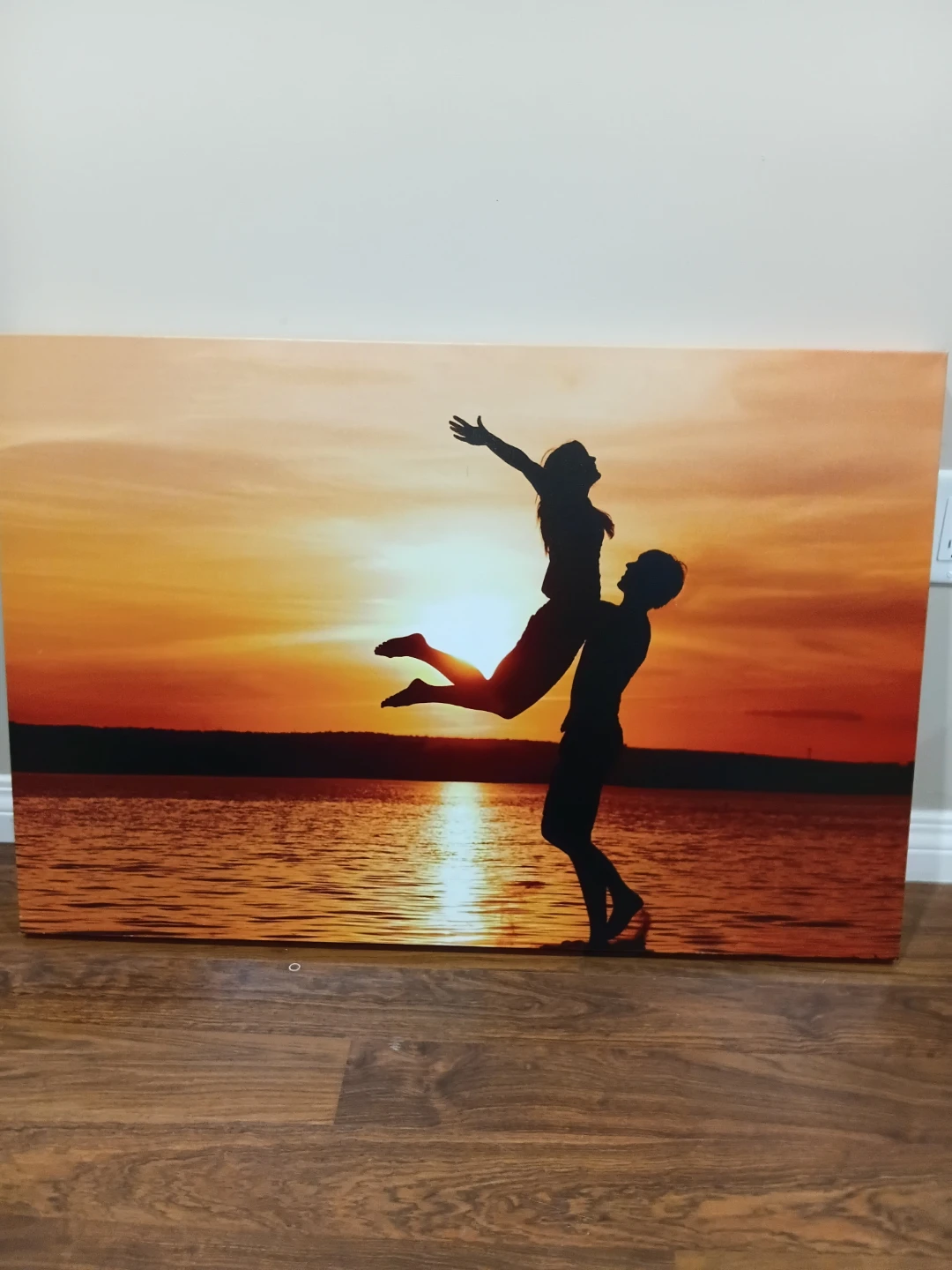 Canvas Print - Couple Silhouette at Sunset