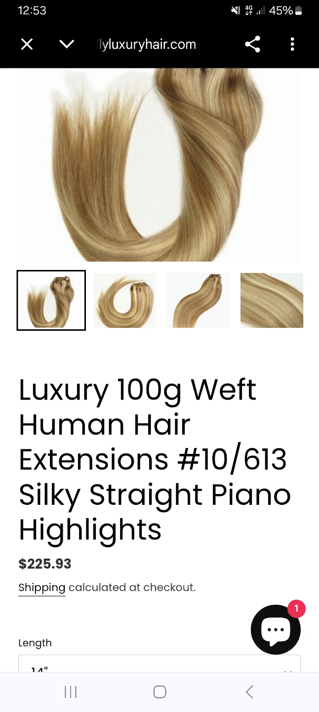 Luxury Human Hair Extensions 100g Weft #10/613 Piano Highlights