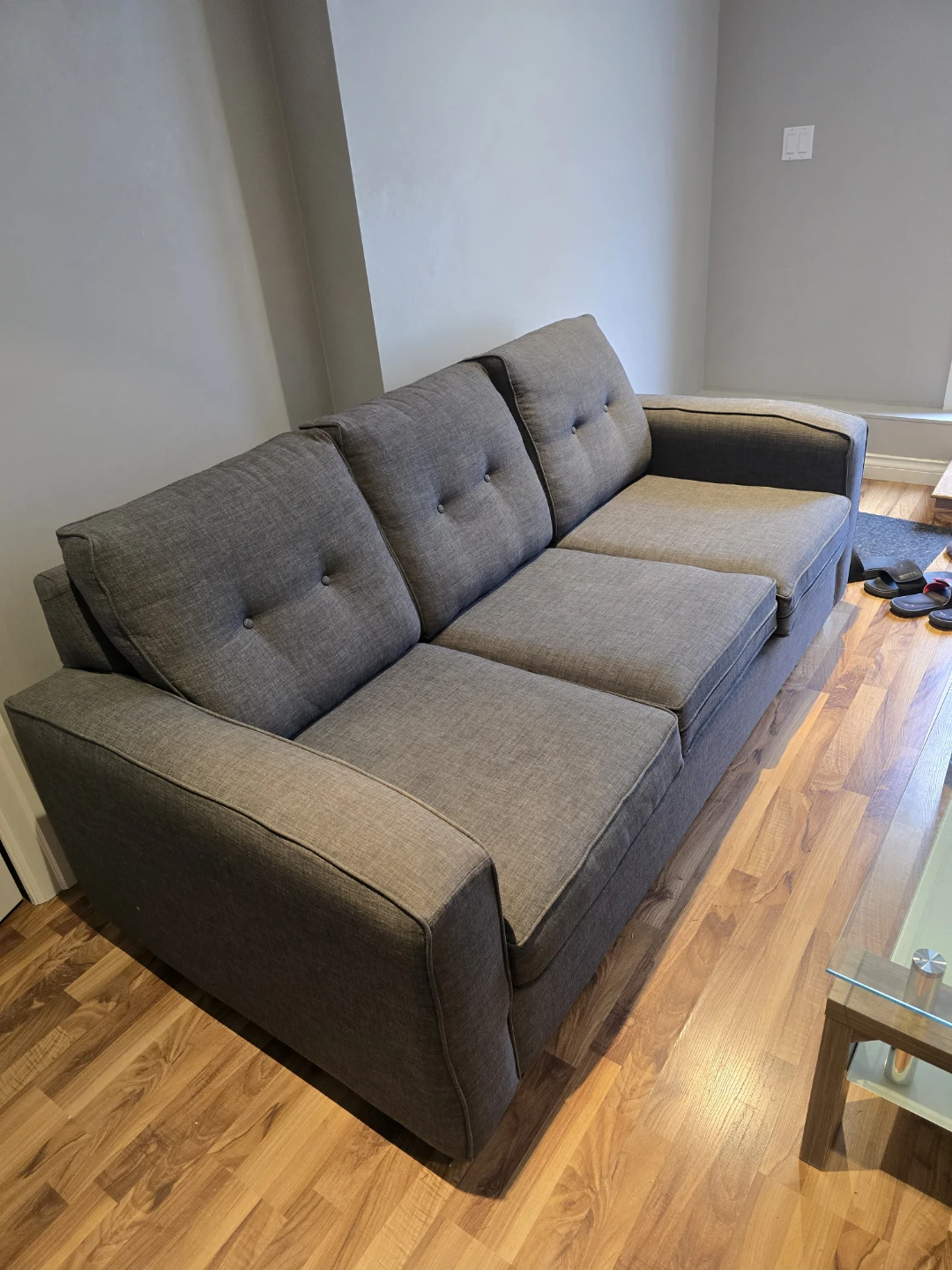 Grey 3-Seater Sofa - photo 2