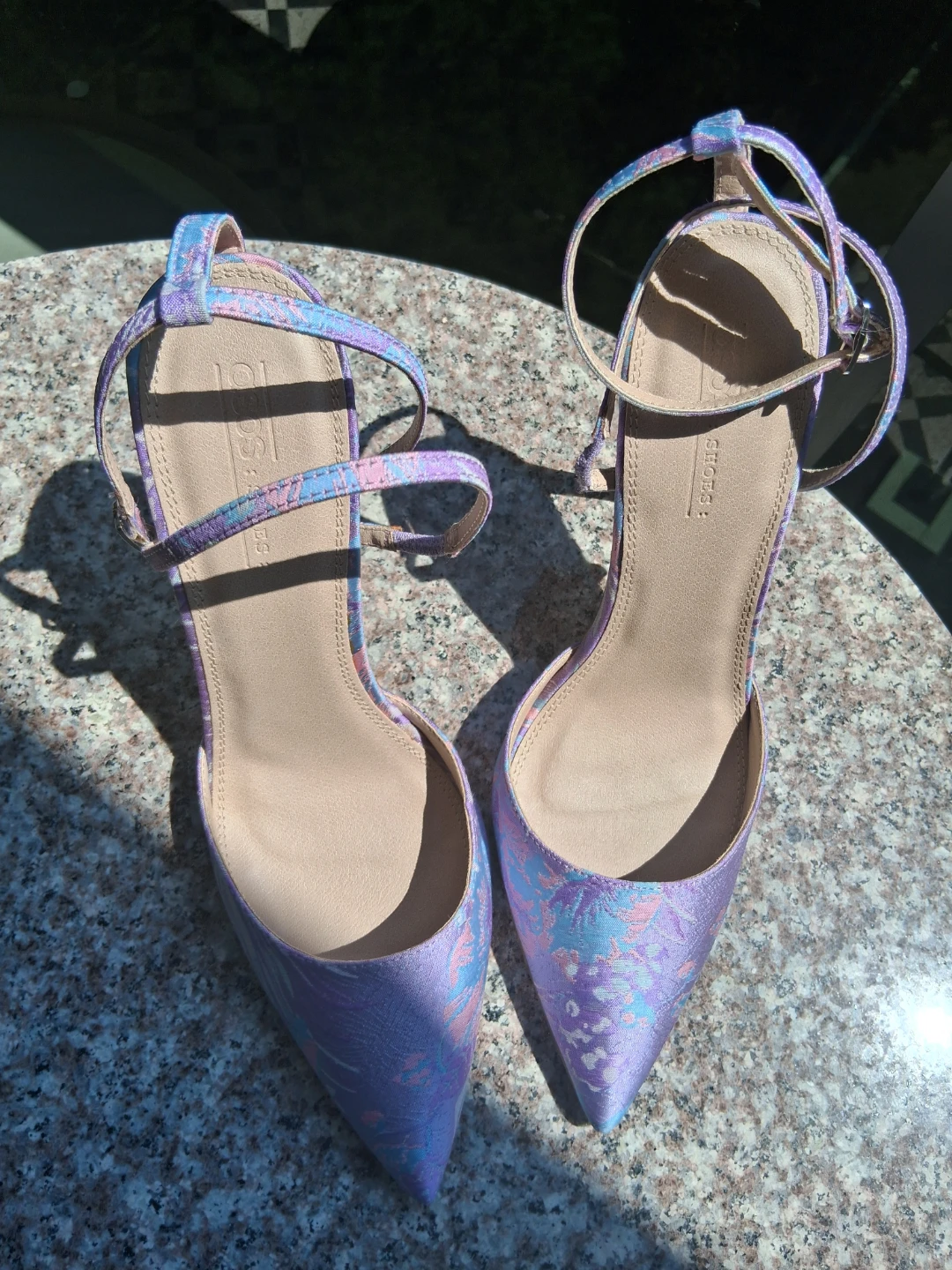 Asos ankle strap brocade stilletos size 11 - photo 3