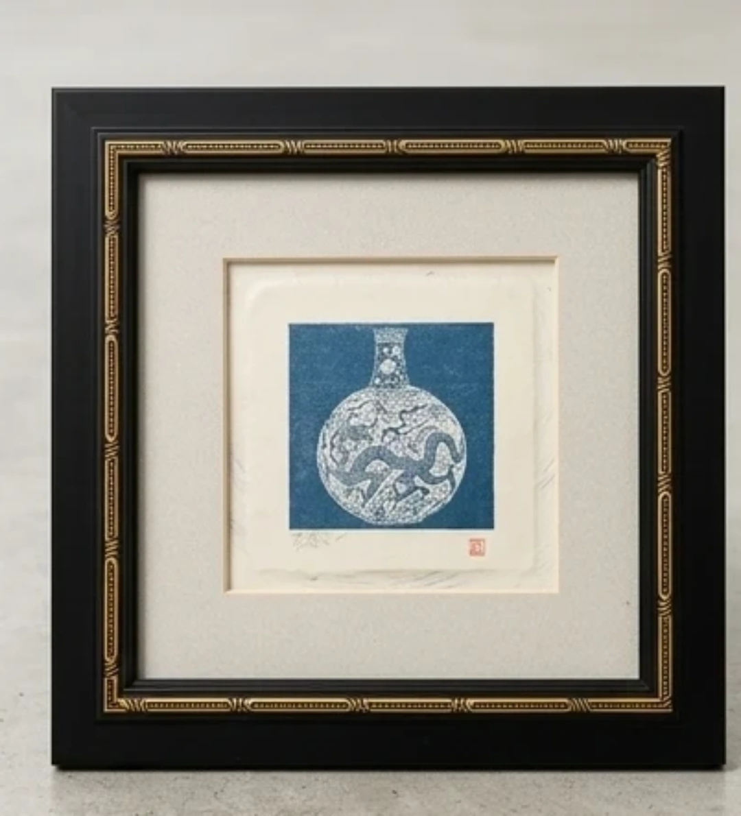 Signed Haku Maki Style Custom Framed Woodblock Prints