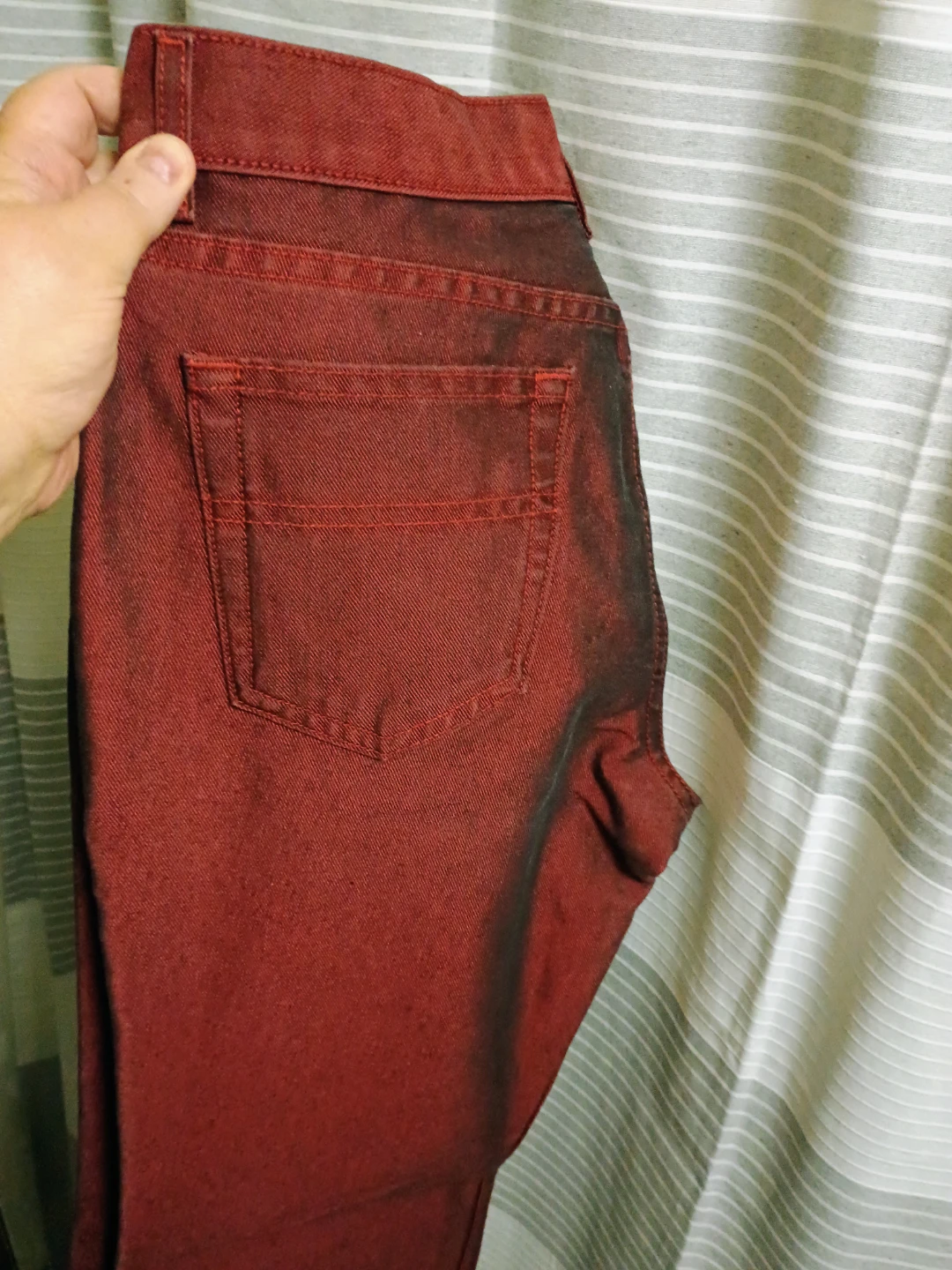 Flare Leg Women's Jeans Red