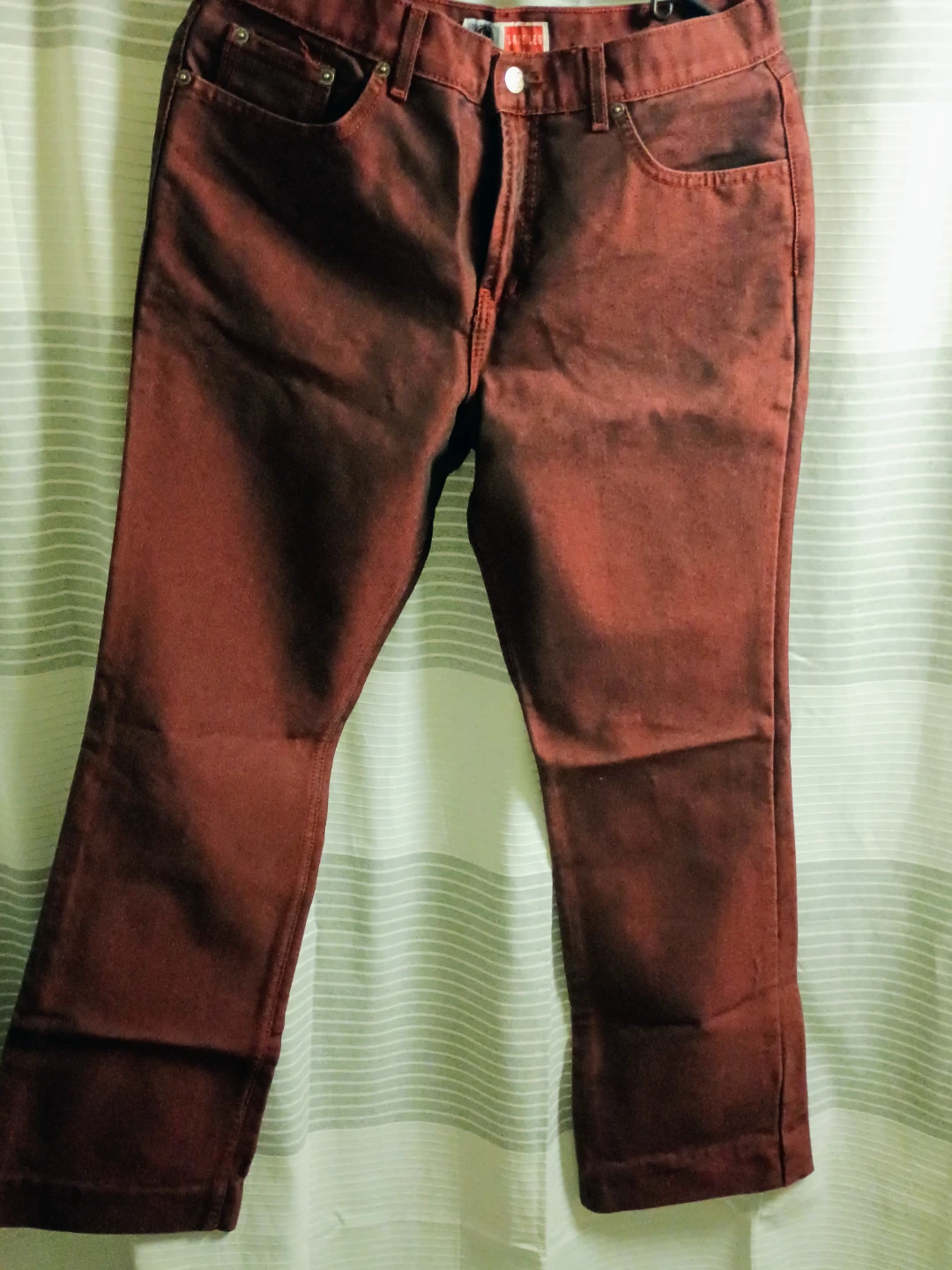 Flare Leg Women's Jeans Red - photo 3
