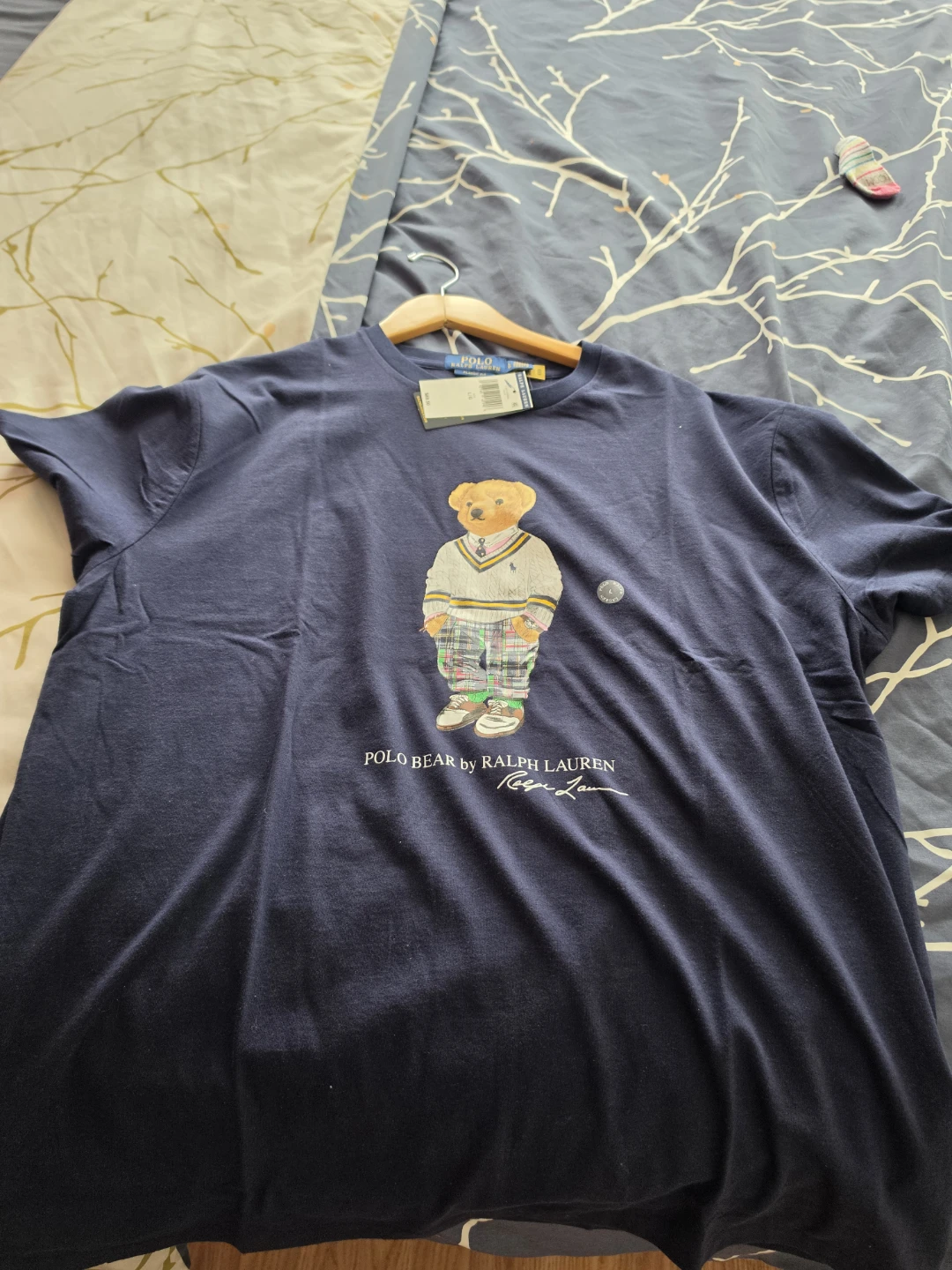 Navy Polo Bear by Ralph Lauren T-Shirt - Size L