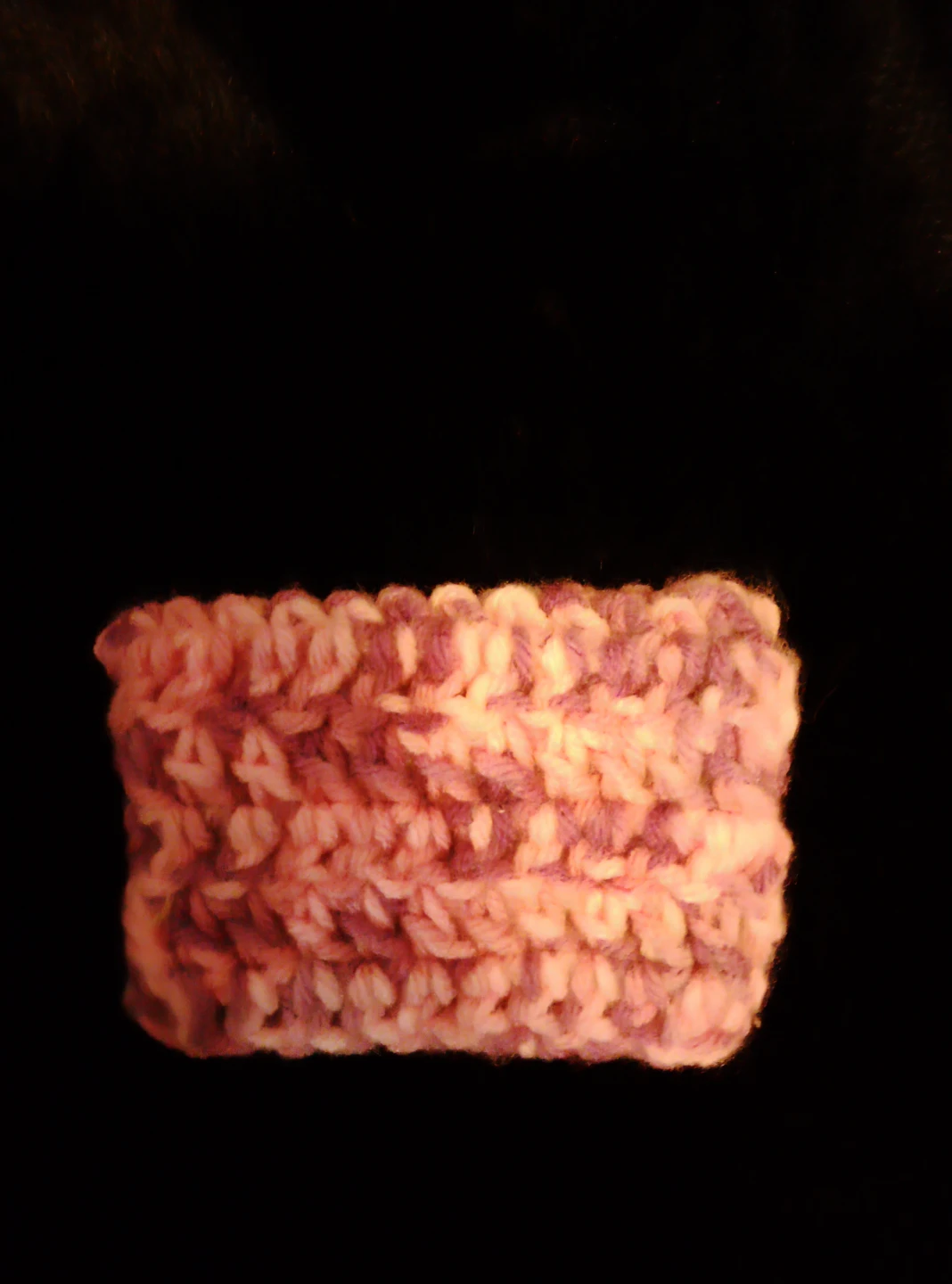 Handmade Knitted Card Holder Pink/Purple - photo 2