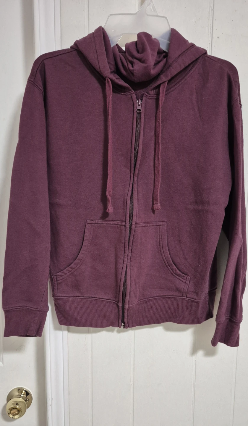 Burgundy hooded Jacket