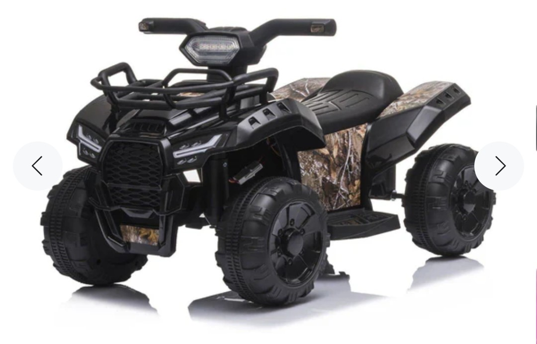 Electric Black Kids 4 Wheeler ATV Ride On Car