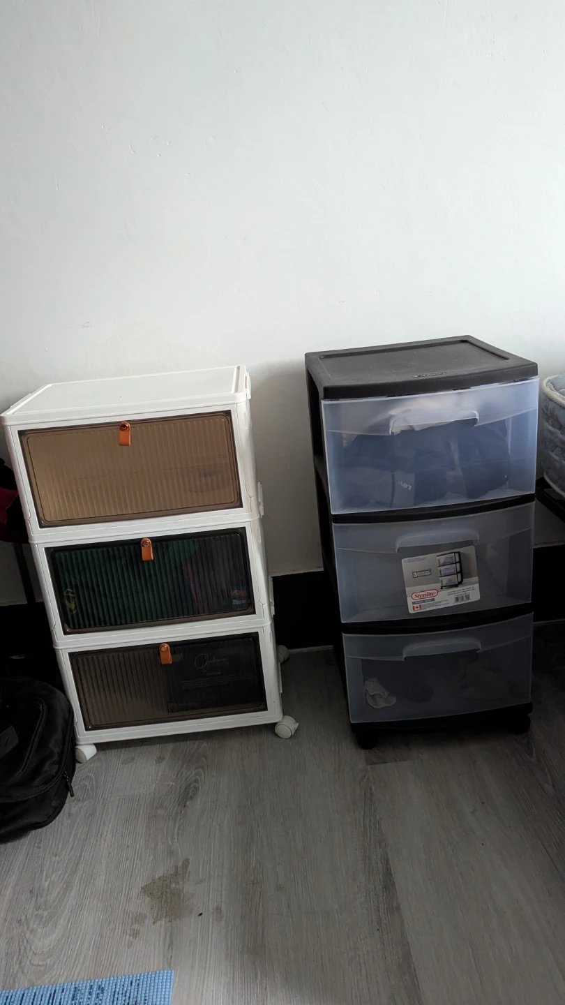 3-Drawer Storage Cabinet with Wheels