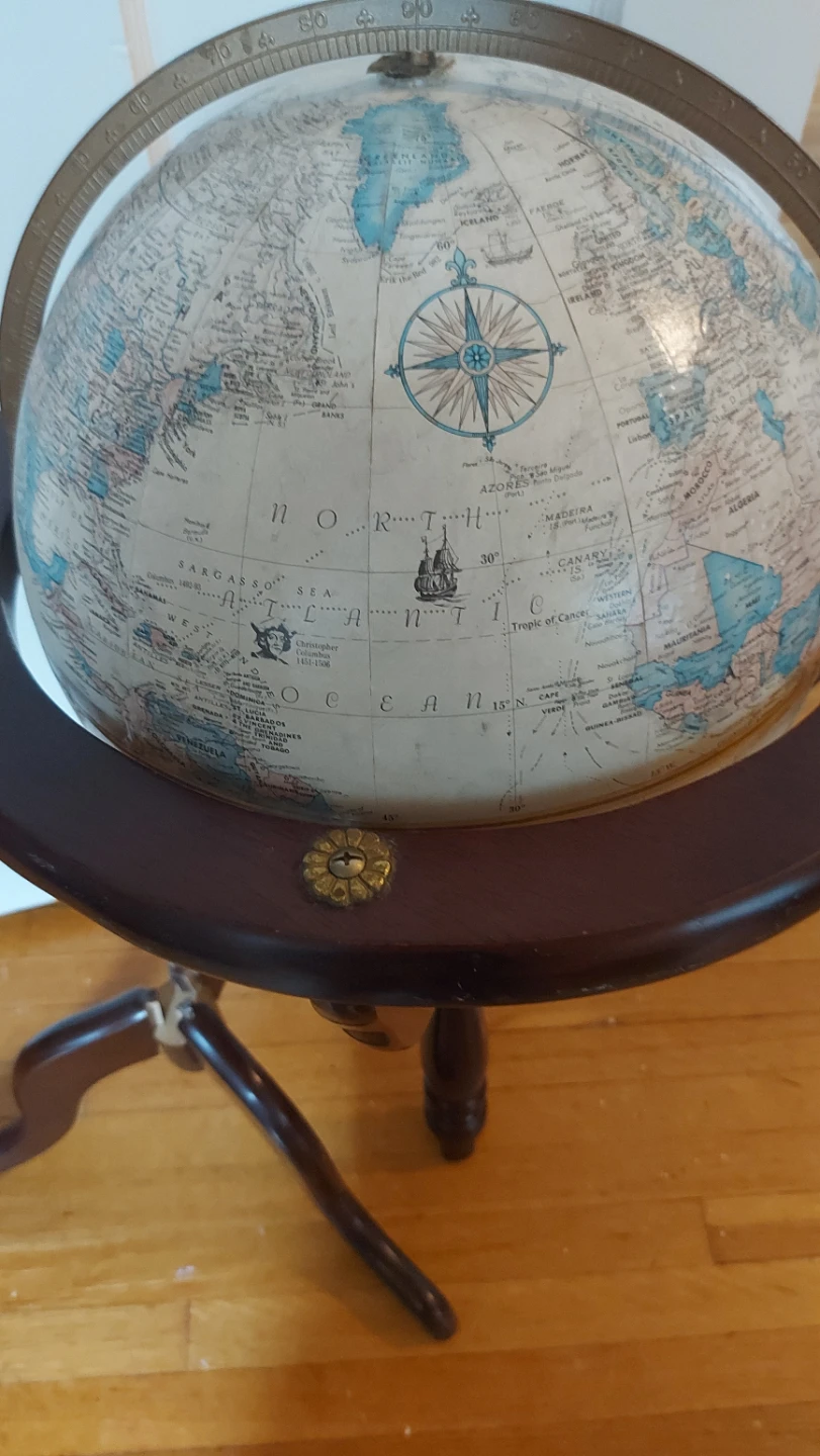 12 Inch Globe on Wooden Stand - photo 2