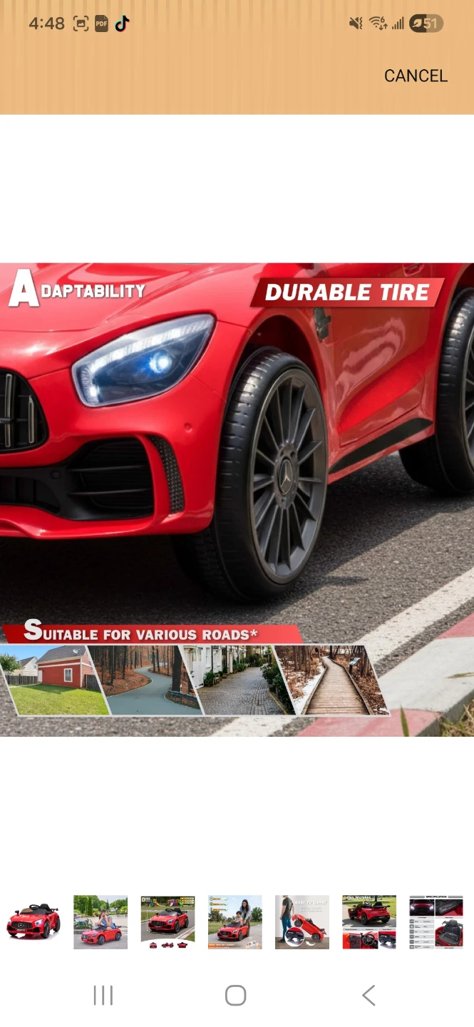 Red Mercedes-AMG Ride-On Car for Kids