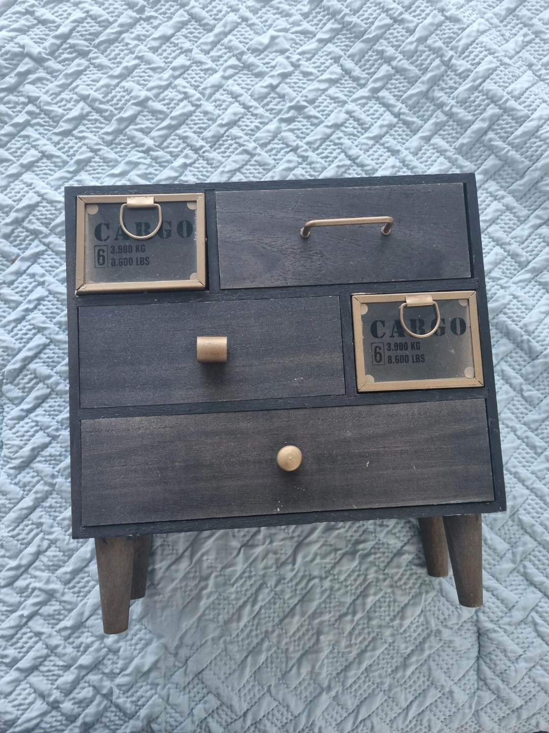 Dark Wood Small Drawer Chest