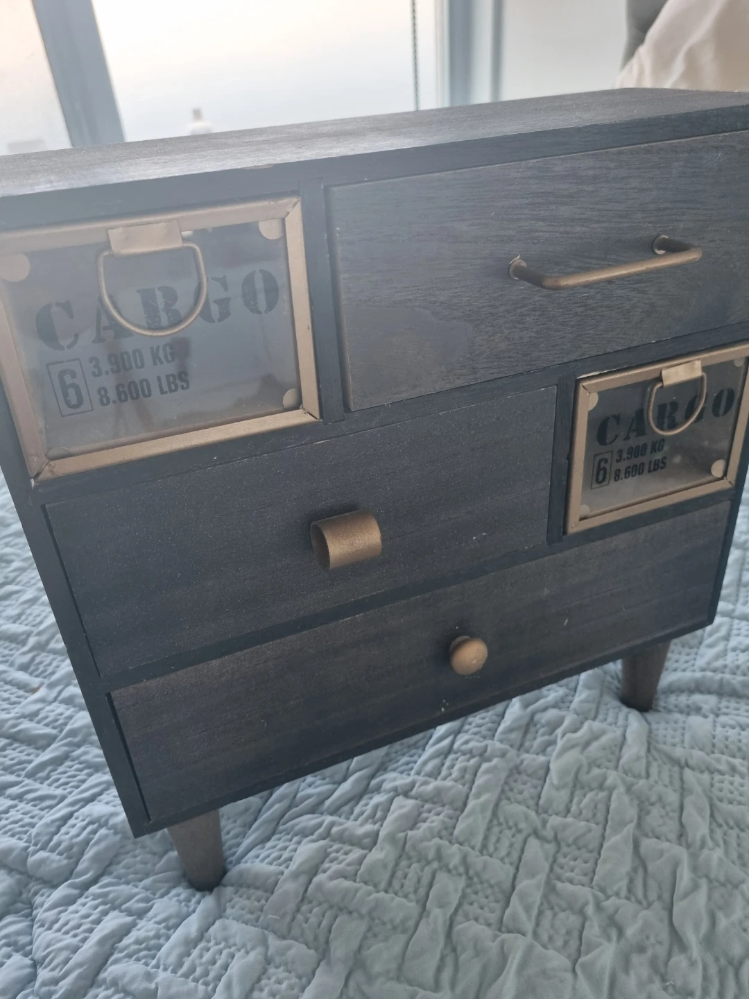 Dark Wood Small Drawer Chest - photo 2