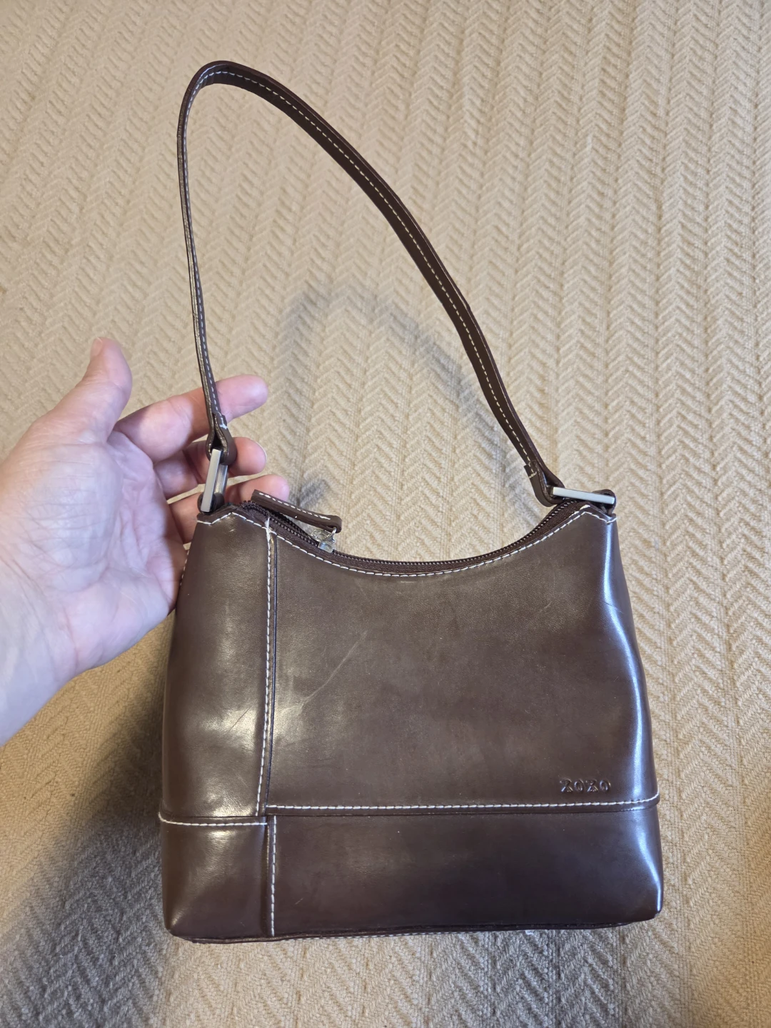 XOXO Brown Faux Leather Shoulder Bag