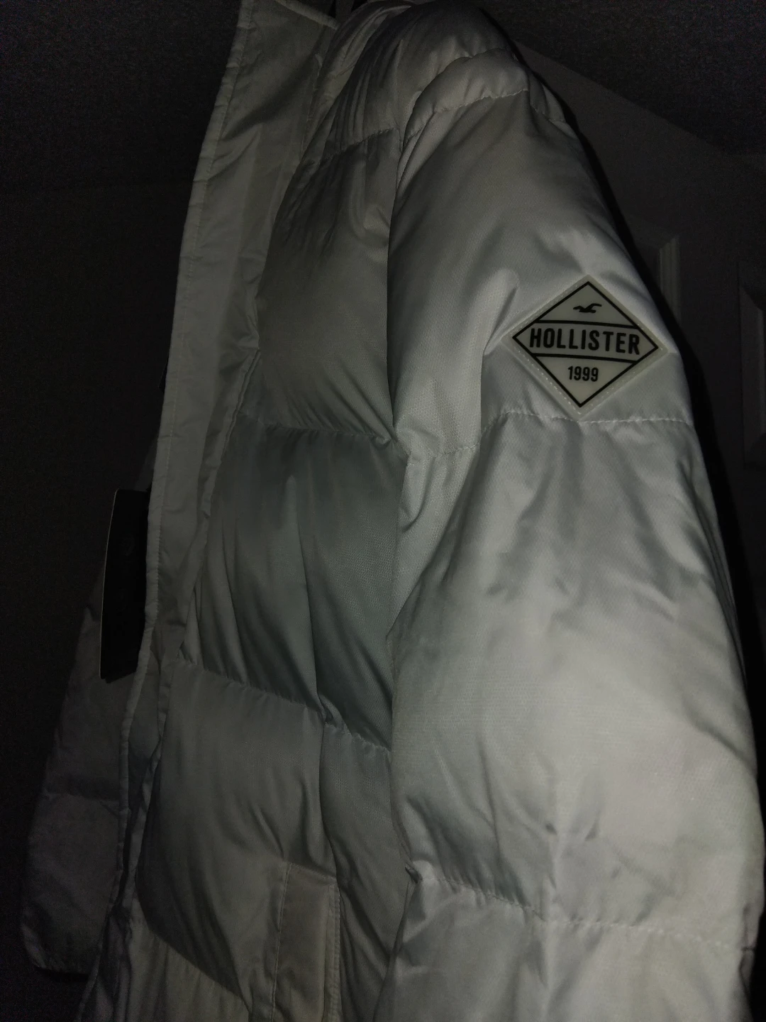 Hollister White Puffer Jacket