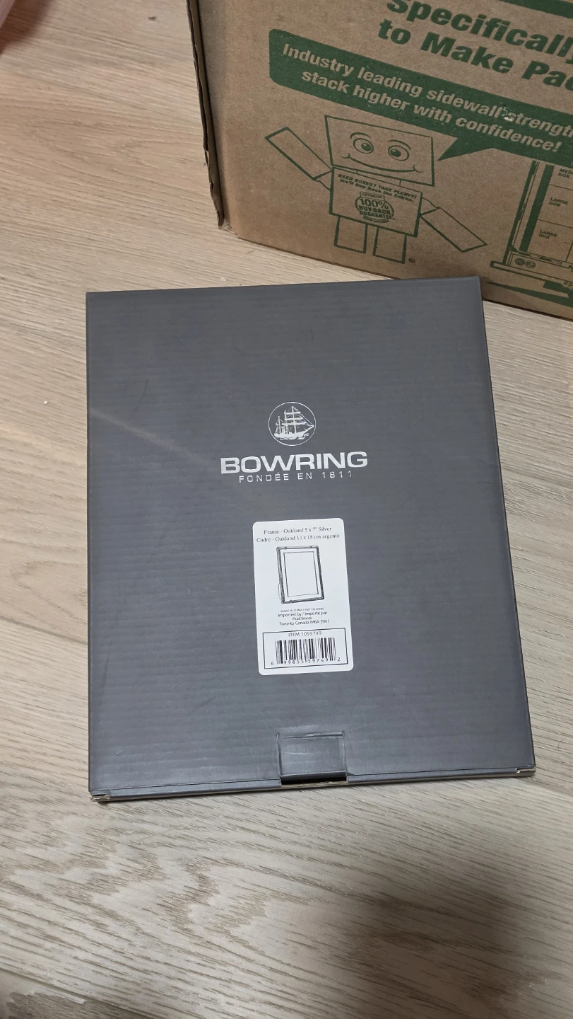 Bowring Oakland 5x7" Silver Picture Frame