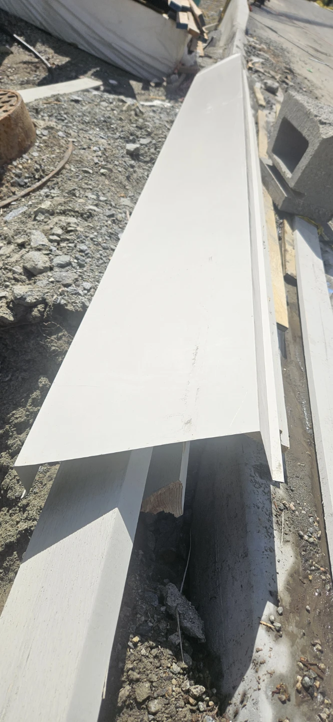 White Metal Flashing and Trim Pieces