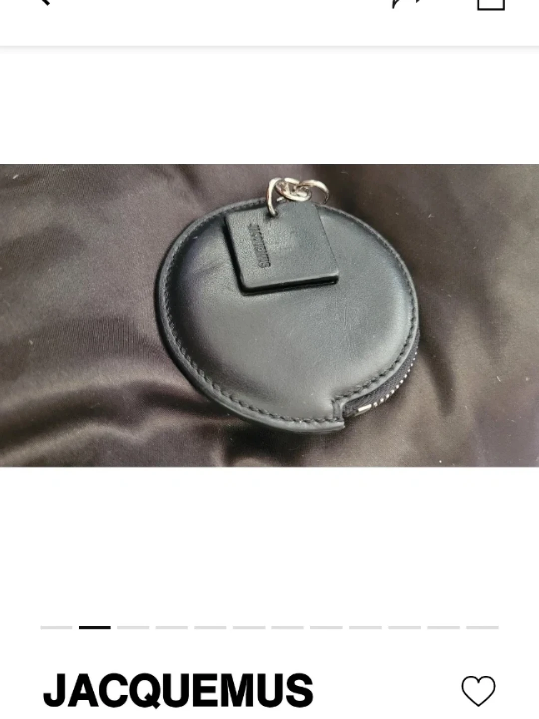 Jacquemus Black Leather Coin Pouch