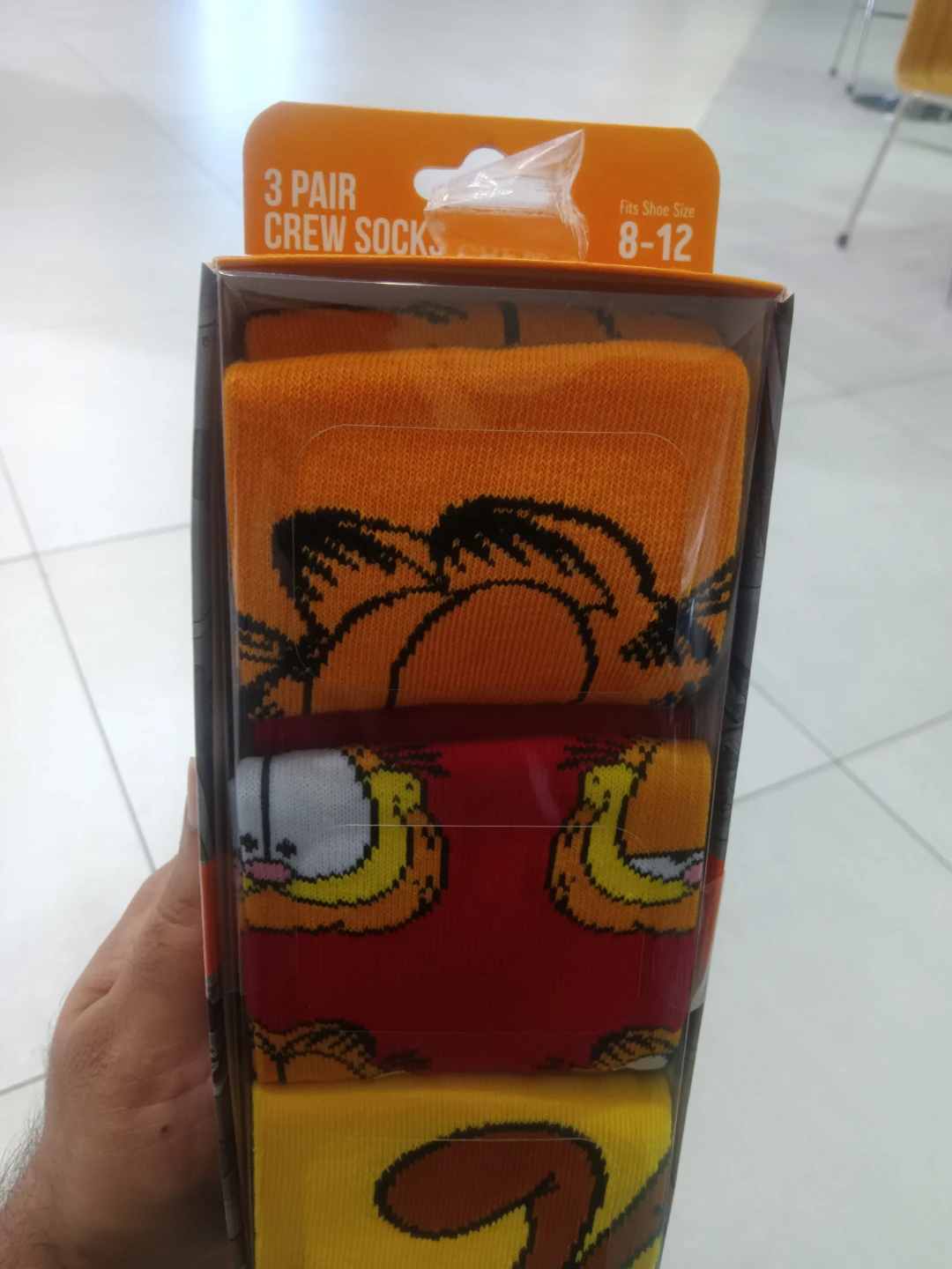 Garfield 3 Pair Crew Socks - Fits Shoe Size 8-12 - photo 2